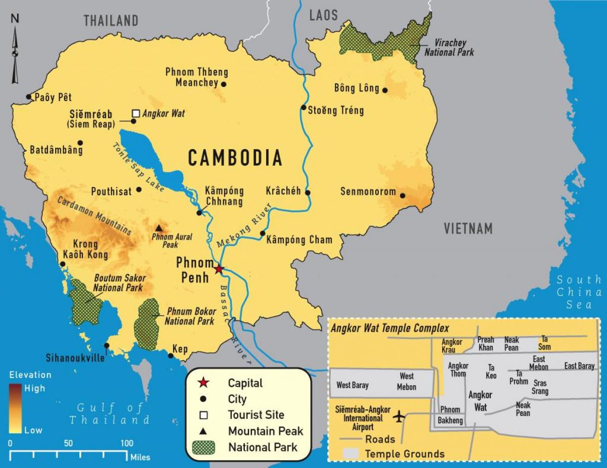 angkor kart Kambodsja