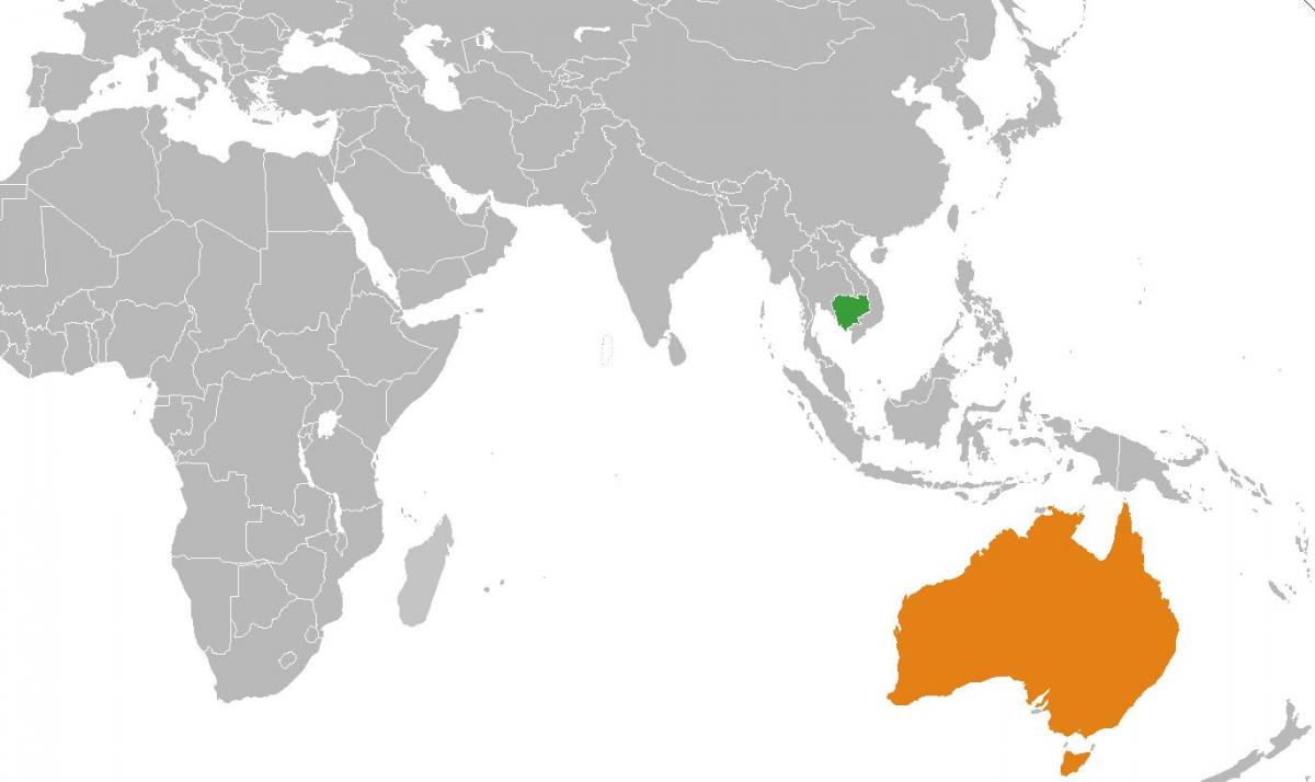 Kambodsja kart i verden kart