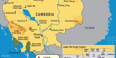 Angkor kart Kambodsja