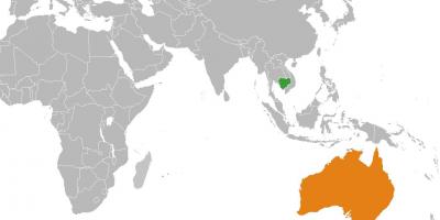 Kambodsja kart i verden kart