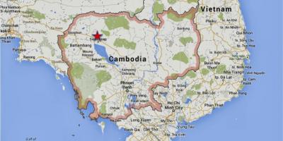 Kart av siem reap Kambodsja
